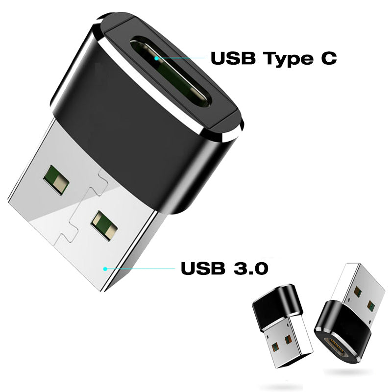 USB 3.0 zu USB-C (Thunderbolt 3) Adapter, schwarz
