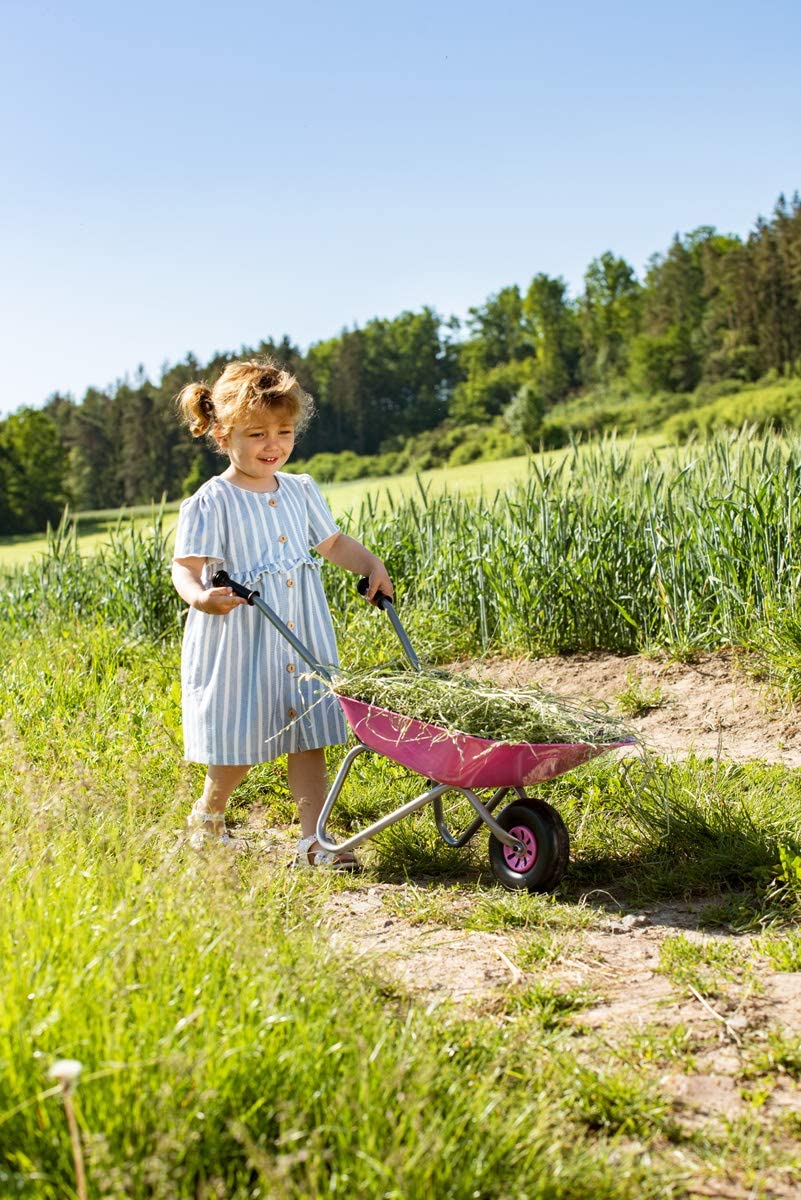 RollyToys Metallschubkarre pink