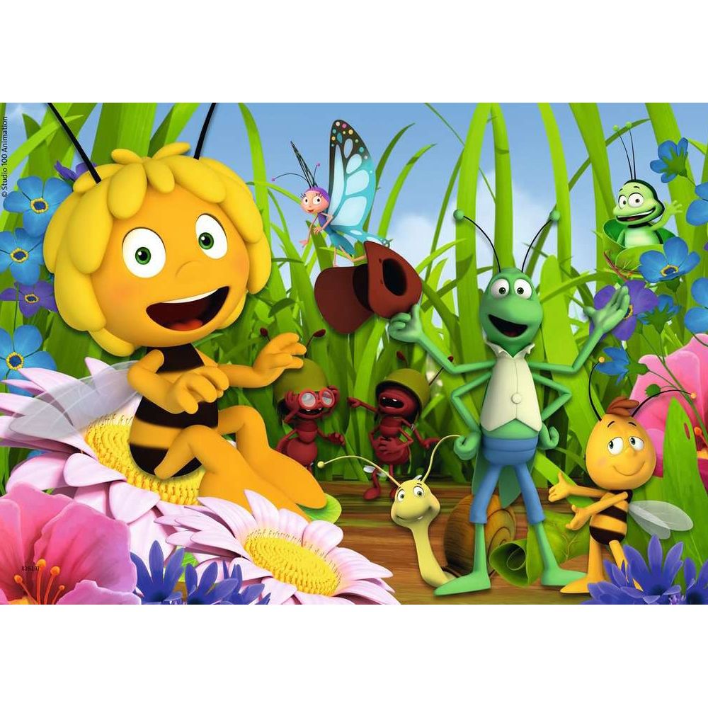 Puzzle Biene Maja auf der Blumenwiese, 2 x 12 Teile