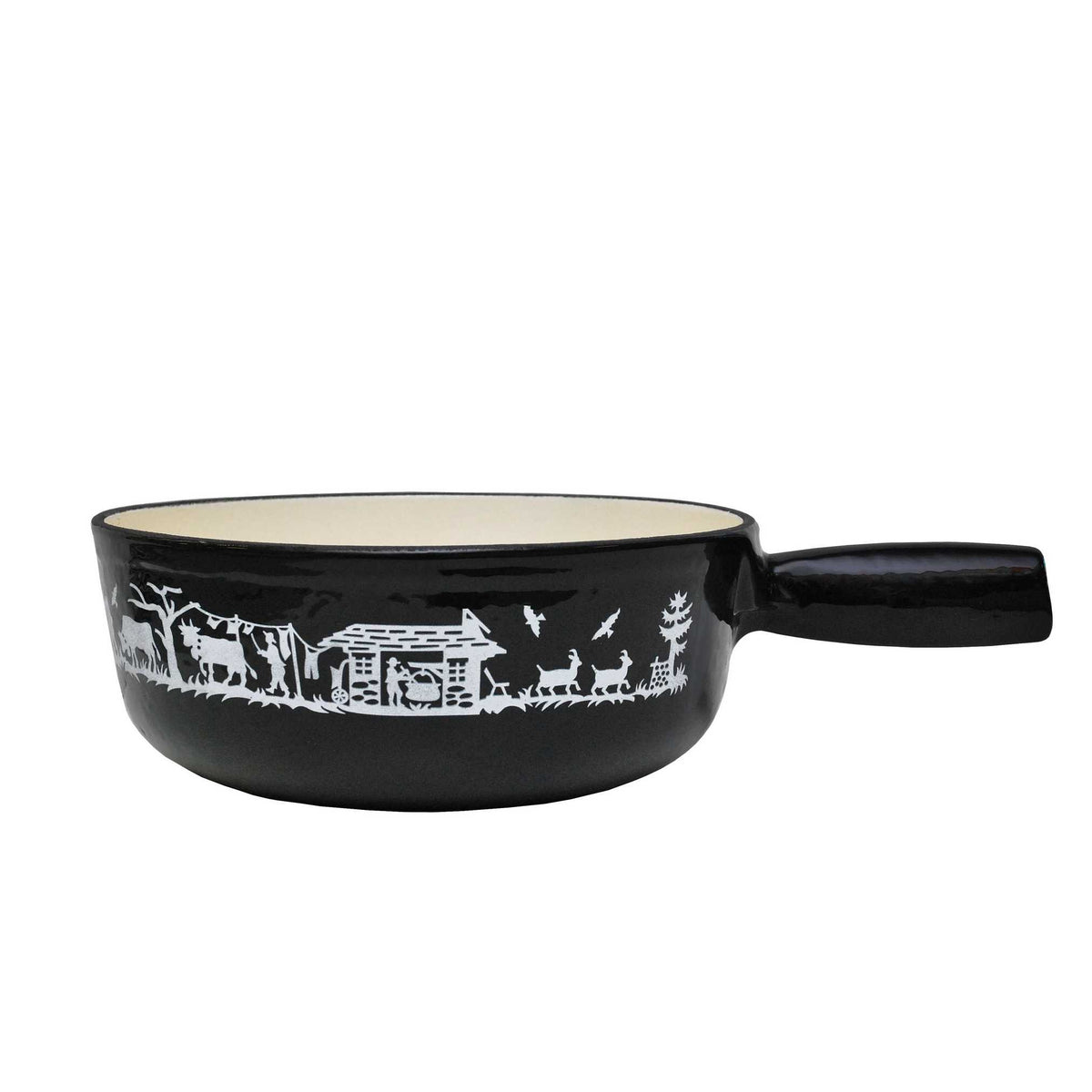 Alpes Caquelon Guss schwarz Ø 21 cm, schwarz