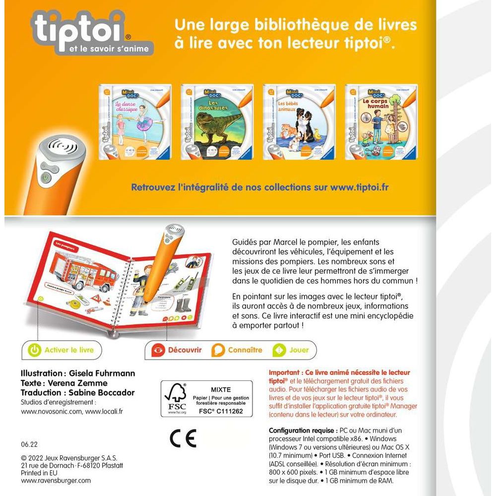 Ravensburger tiptoi® Mini Doc' Les pompiers