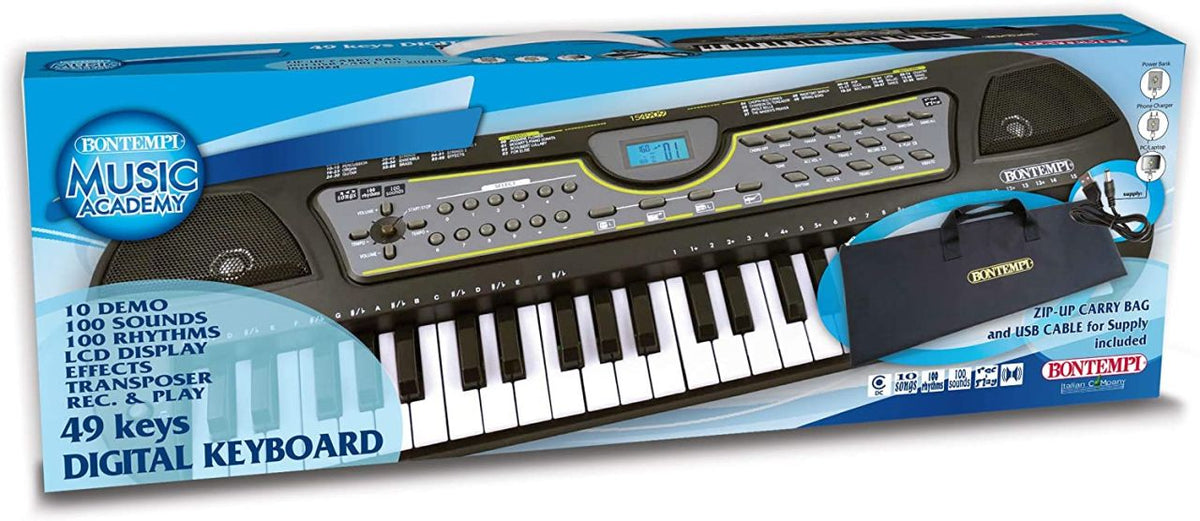 Bontempi Keyboard mit 49 Tasten mit Netzstecker