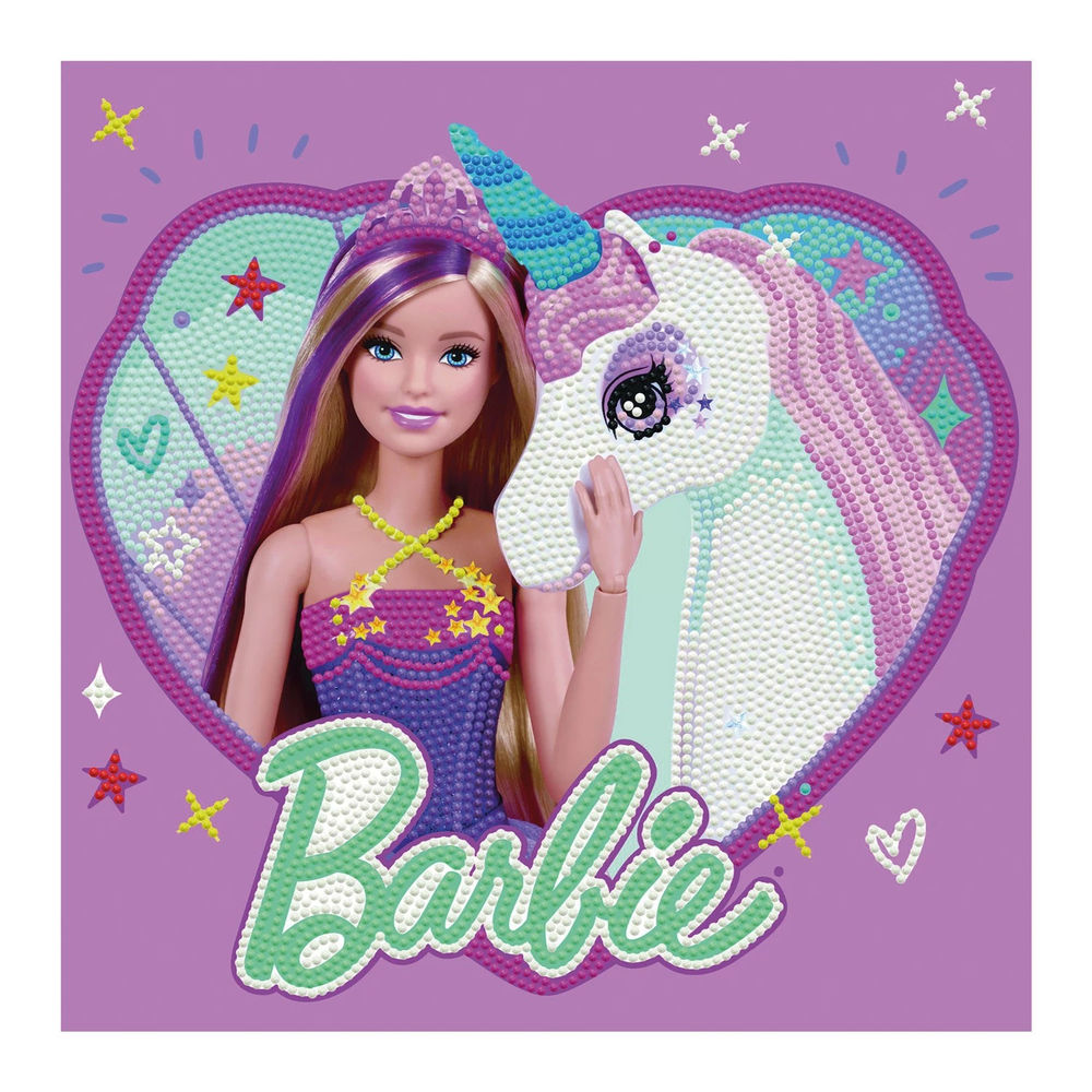 Diamond Painting Barbie mit Einhorn