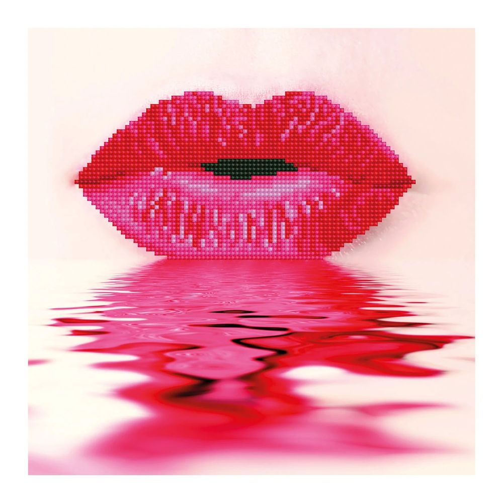 Diamond Painting Rote Lippen
