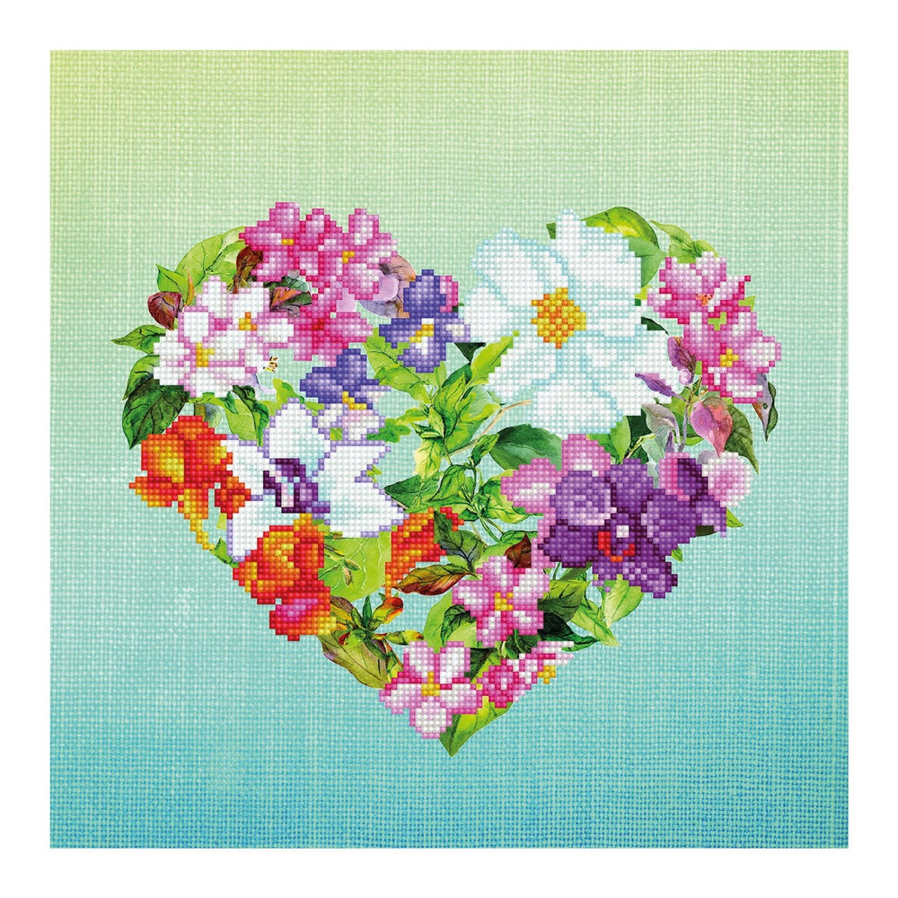 Diamond Painting Blumenherz