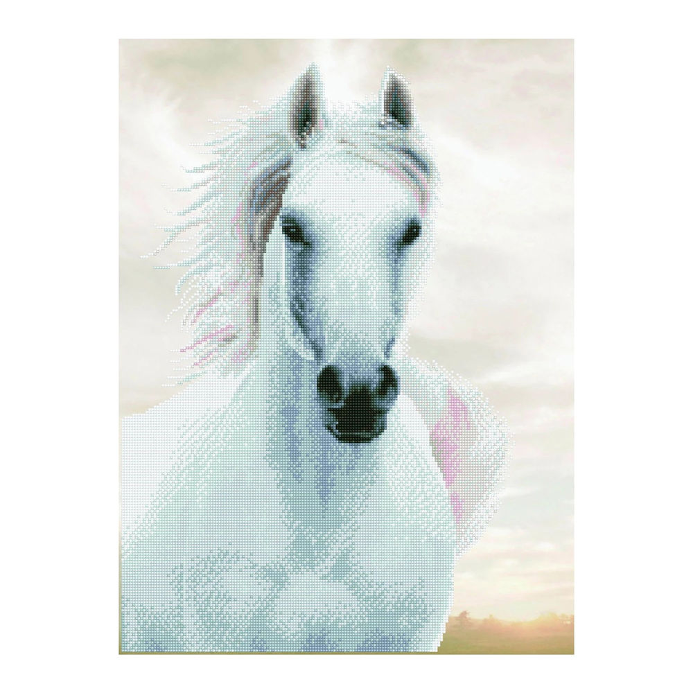 Diamond Painting Pferd weiss