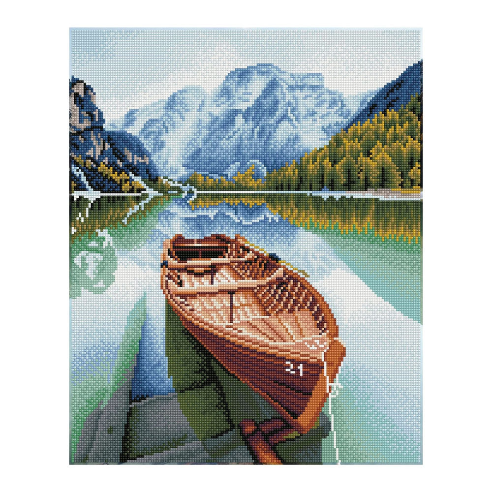Diamond Painting Boot im Fjord