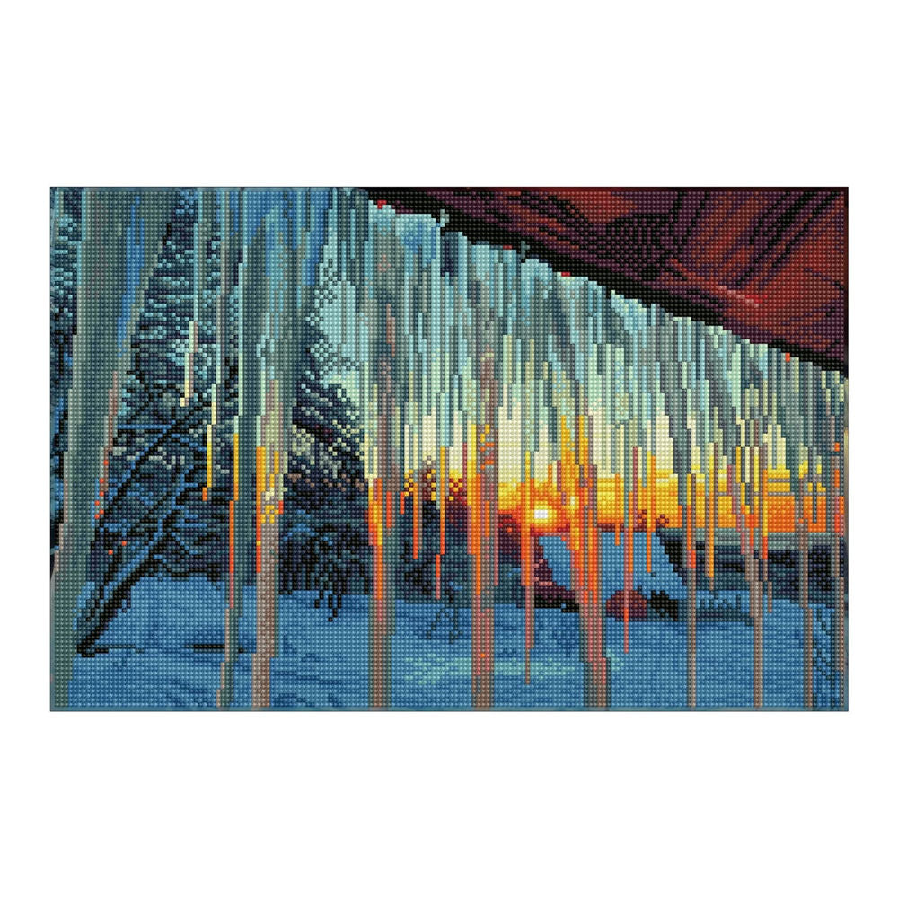 Diamond Painting Eiszapfen