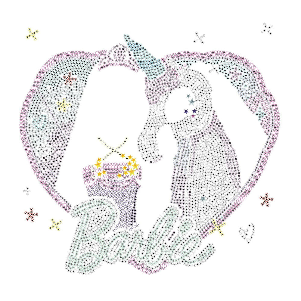 Diamond Painting Barbie mit Einhorn