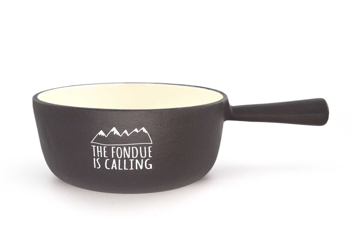 The Fondue Is Calling Caquelon, schwarz, Ø 20 cm