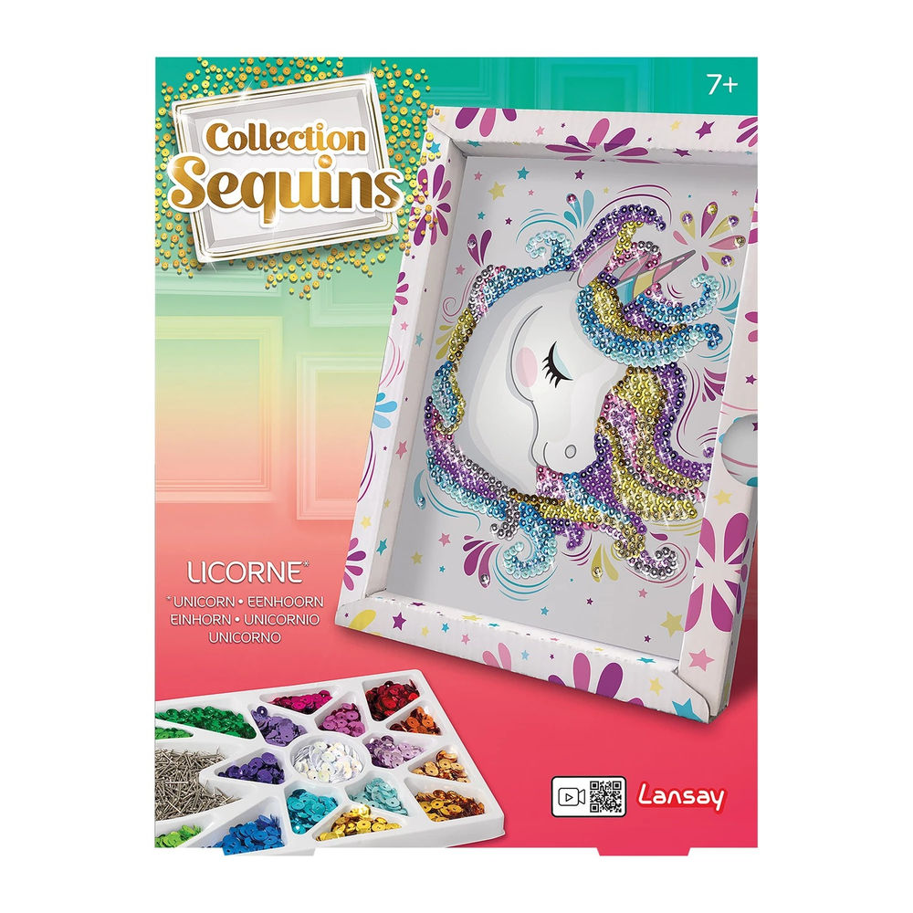Collection Sequins Paillettenkunst Einhorn