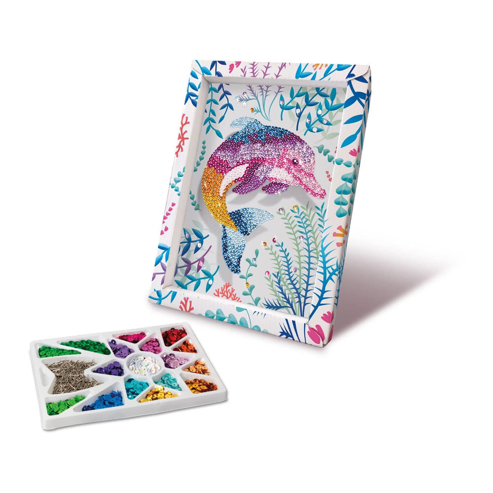 Paillettenkunst Delfin