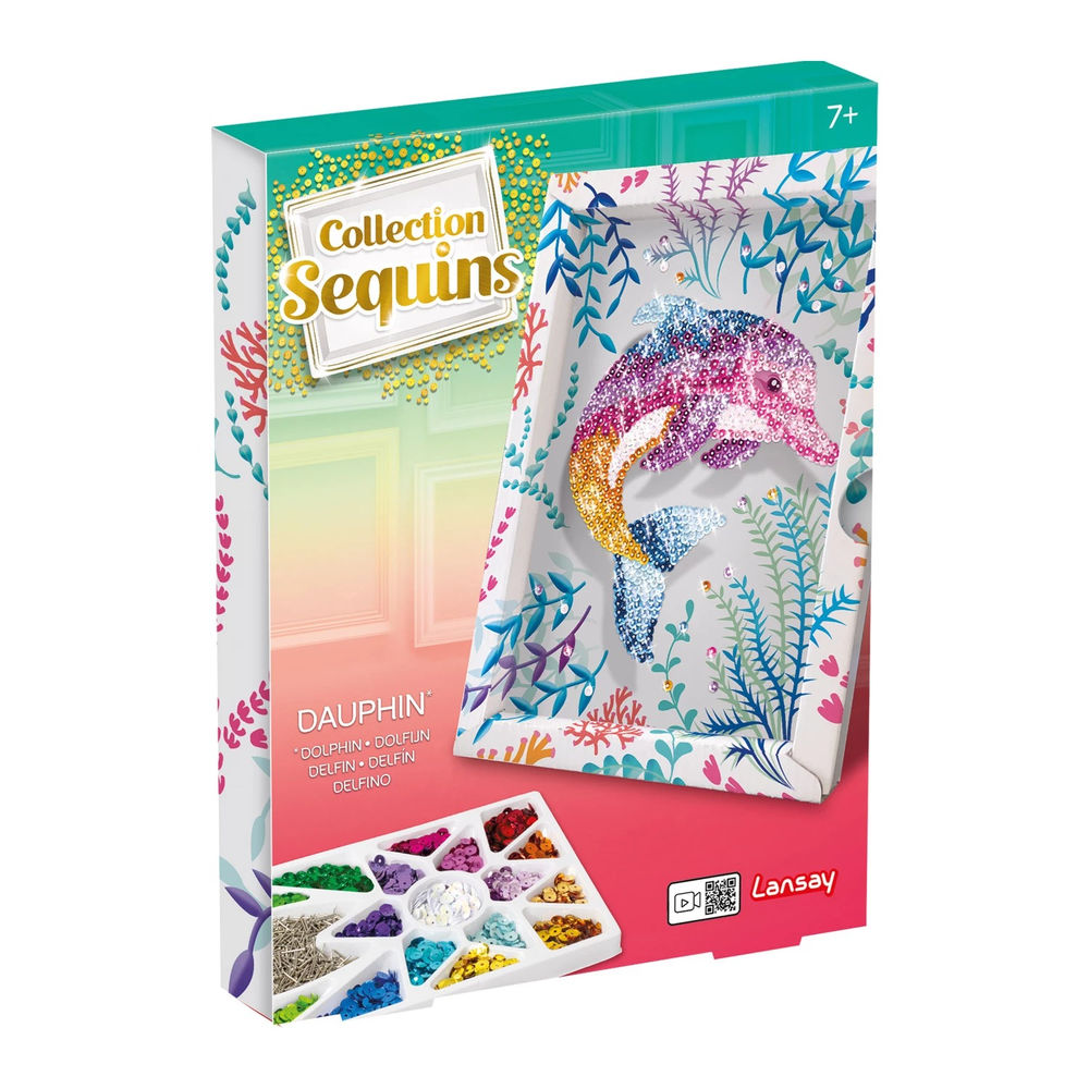 Paillettenkunst Delfin