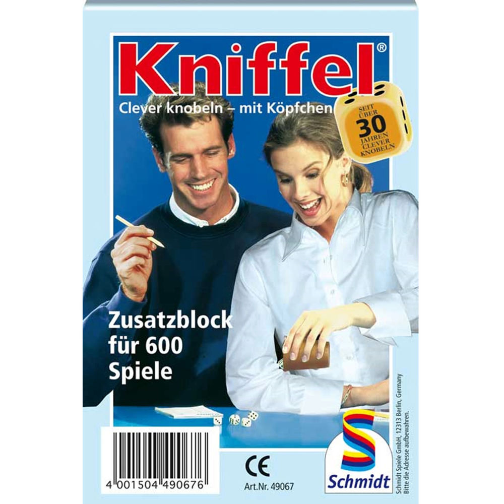 Schmidt Kniffelblock, 1 Stk. für 600 Spiele