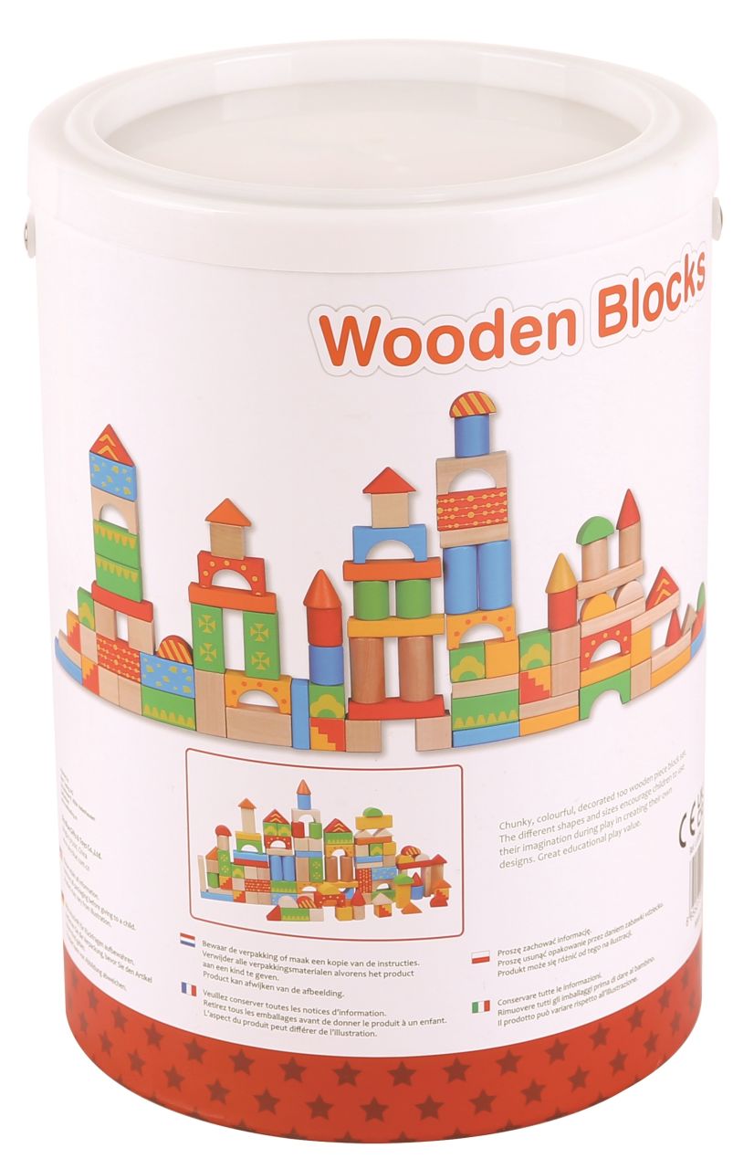 Spielba Holzbausteine, 100 Stück
