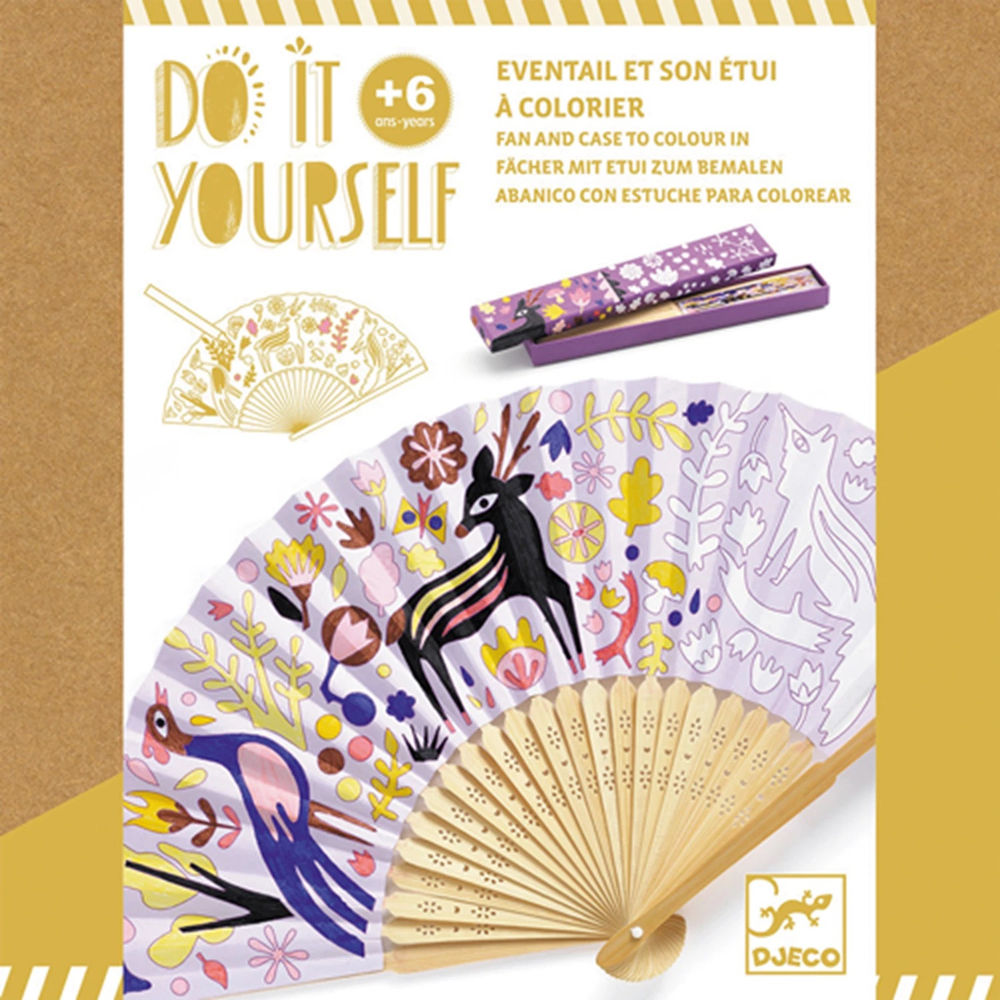Djeco DIY - Fächer & Etui zum ausmalen