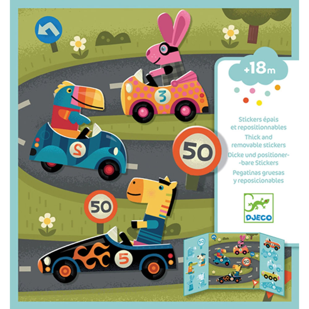 Djeco Stickerbilder Auto