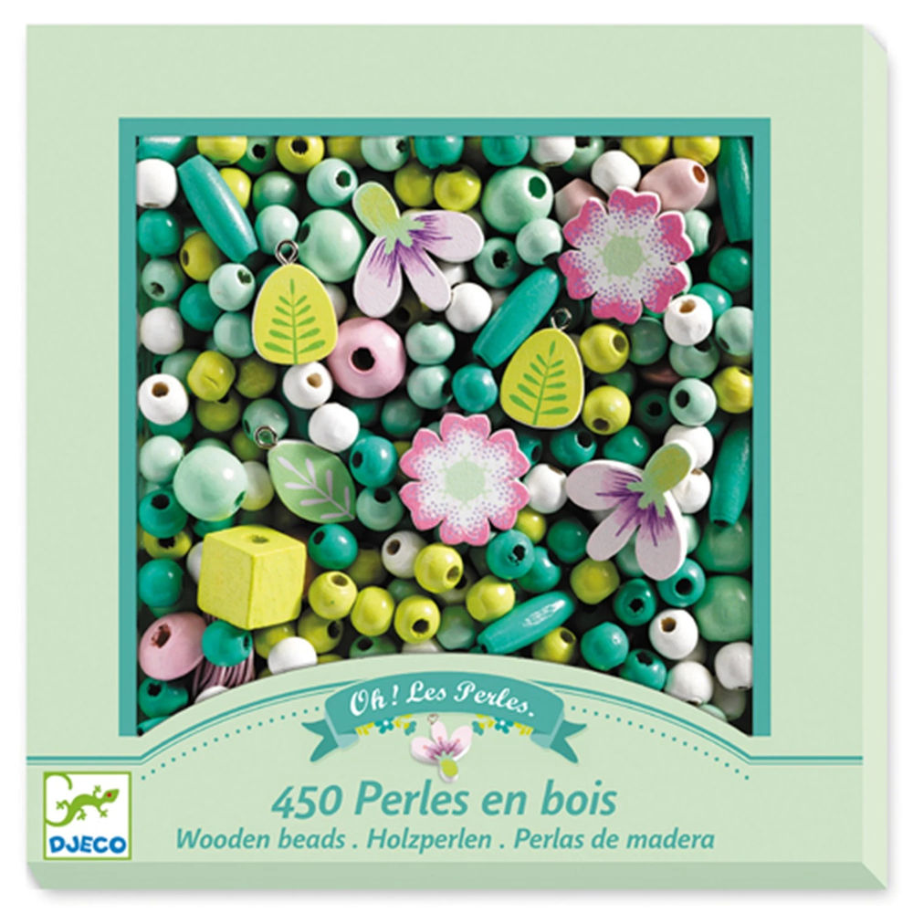 Djeco Holzperlen Blumen
