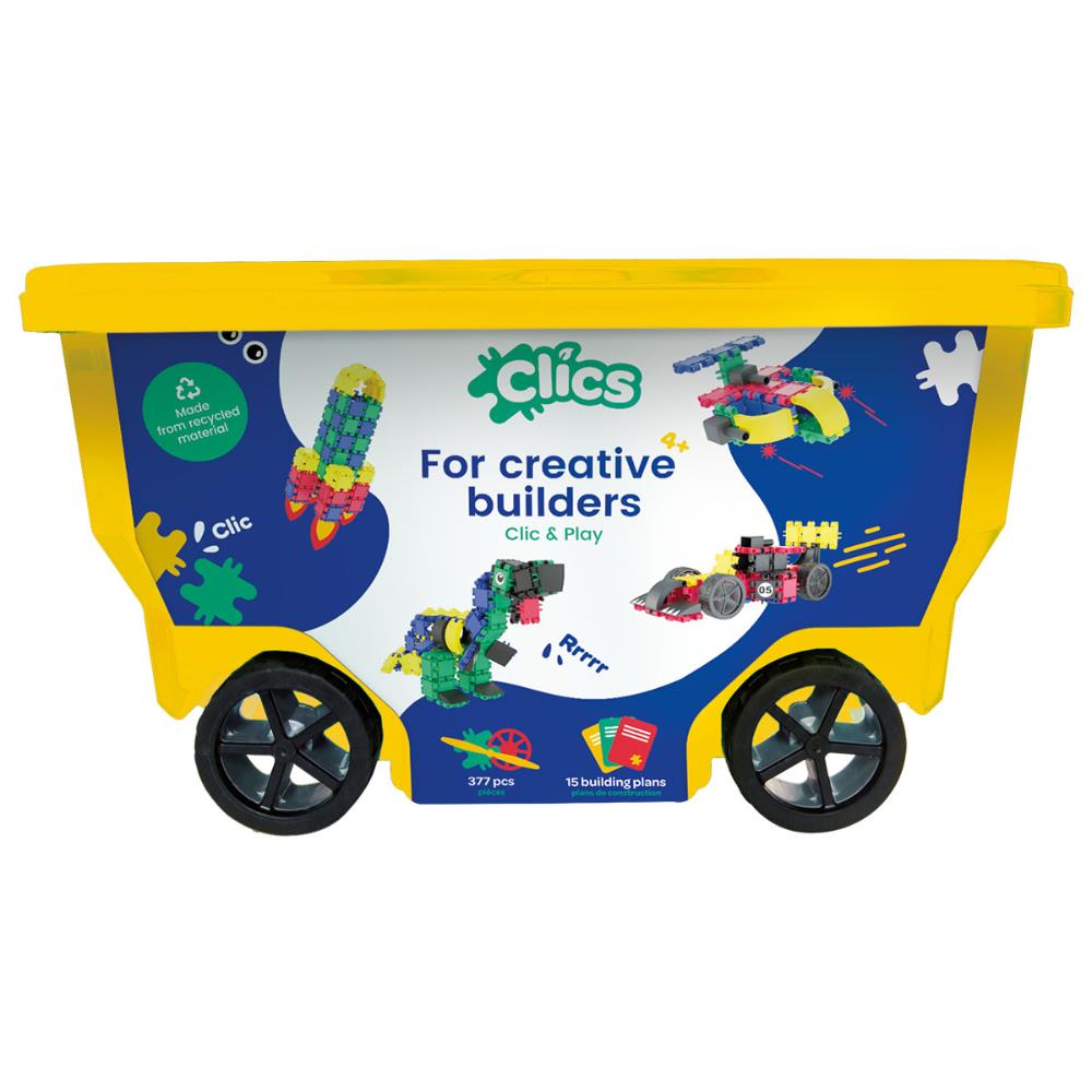 Clics Rollerbox blau, 377 Teile