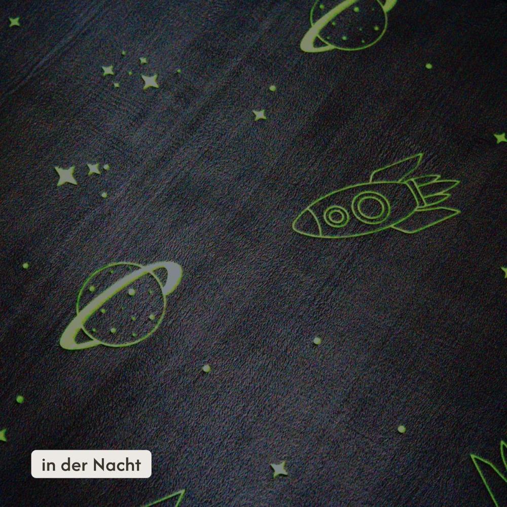 Hakuna Matte Samtmatte, Glow in the Dark Wolke Spielmatte 1.7 x 1.2 m, Planets