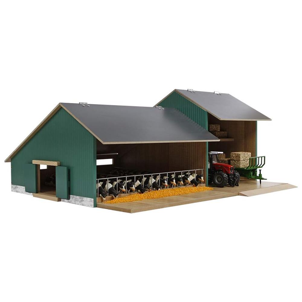 1:32 Stall mit Schuppen, 55 x 72 x 32 cm