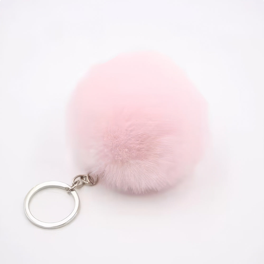 Pom Pom Schlüsselanhänger, pink