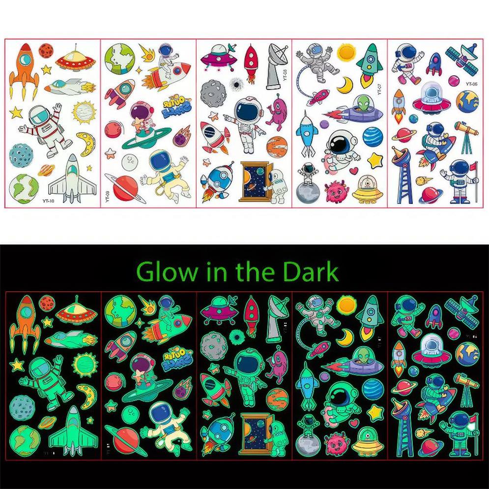 Glow in the Dark Tattoos Astronaut
