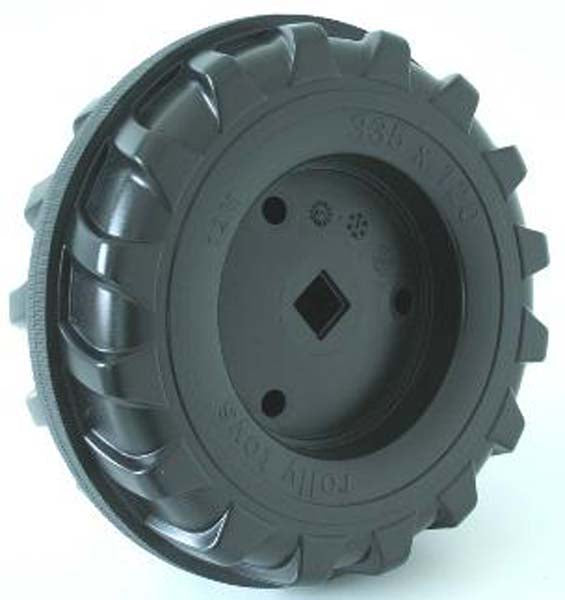 Hinterrad mit Laufreifen, 335 x 120 - 12 mm
